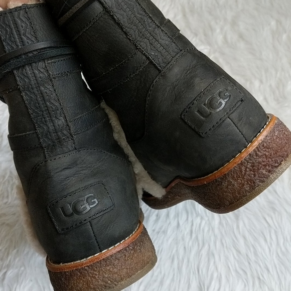 UGG Luisa Black Wraparound Boots - Picture 5 of 9